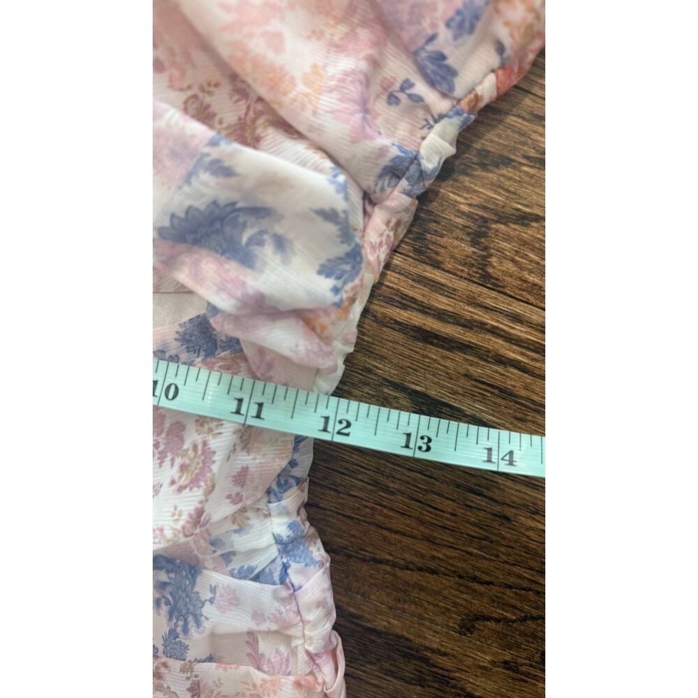 REVOLVE Atoir Floral Mini Ruffled Dress in Pink and Blue Size US 2-3077 - Picture 9 of 12